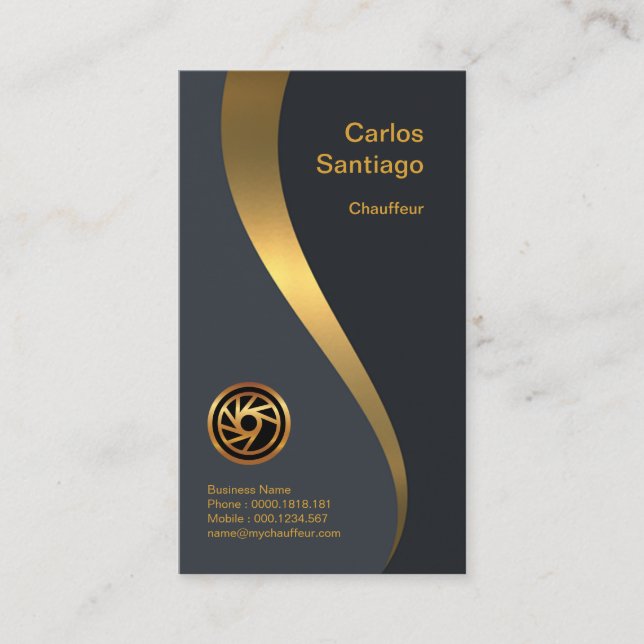 Carte De Visite Lumineux et luxueux service de chalumeau Gold Wave (Devant)