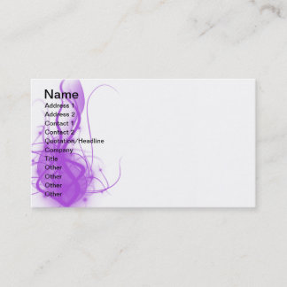 Carte De Visite Luminosité pourpre