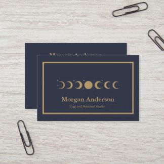 Carte De Visite Lunar Wax Wan Full Moon Phases 