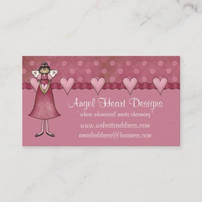 Carte de visite lunatique :: Angel Heart Design (Devant)