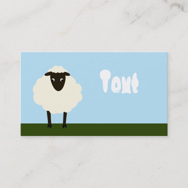 Carte de visite lunatique de moutons (Devant)