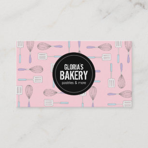 Carte De Visite Lunatique féminin battent la boulangerie de
