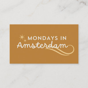 Carte De Visite Lundis à Amsterdam