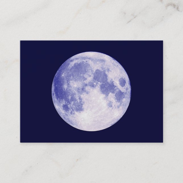 Carte De Visite Lune bleue, mini photo (Devant)