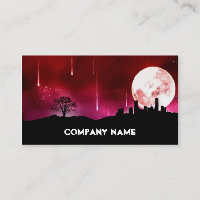 Carte de visite lune cool (Devant)
