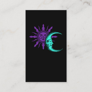 Carte De Visite Lune Dessin Spirituel Croissant Astronomie Soleil