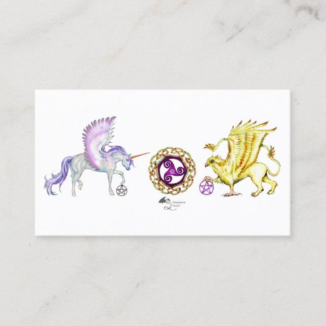 Carte De Visite Lune mignonne Luna de poney de cheval de Pegasus (Devant)