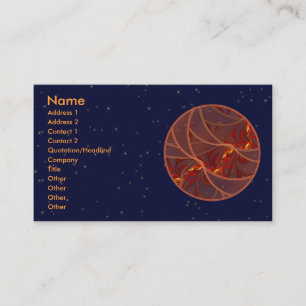 Carte De Visite Lune rouge ardente