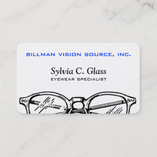 Carte De Visite Lunetterie Professionnelle de Soins Visuels Optiqu