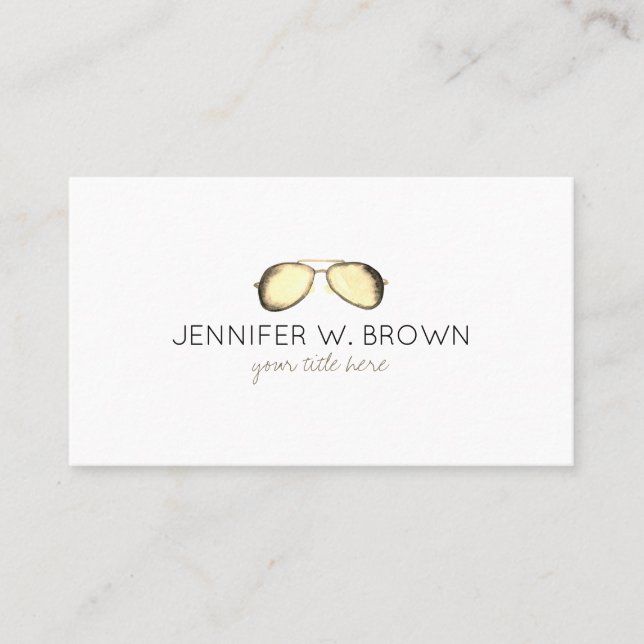 Carte De Visite lunettes de lunettes de vision Aviateur lunettes d (Devant)