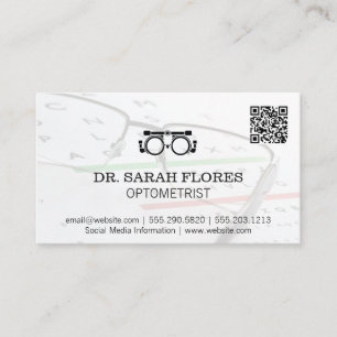 Carte De Visite Lunettes de prescription   Code QR optométriste
