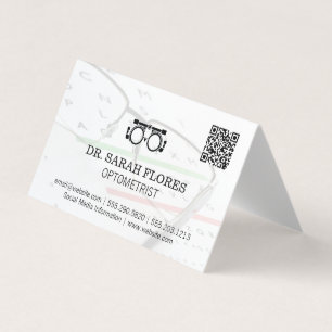 Carte De Visite Lunettes de prescription   Code QR optométriste