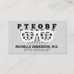 Carte De Visite Lunettes de prescription   Examen ophtalmologique 