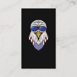 Carte De Visite Lunettes de soleil de l'aigle patriotique Drapeau 