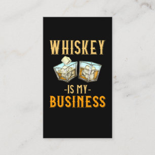 Carte De Visite Lunettes de whisky Humour de boisson Bourbon