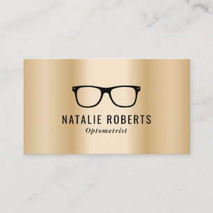 Carte De Visite Lunettes ophtalmologiques d'oeil optométriste Or m