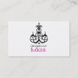 Carte De Visite lustre minniemay+ coeurs noir et rose d'ombre