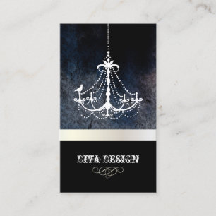 Carte De Visite Lustre Vintage + Arrière - plan baroque