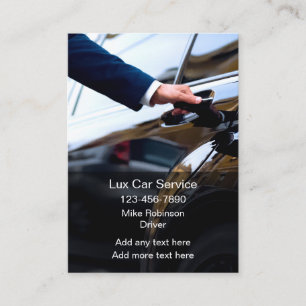 Carte De Visite Lux Care Service Chauffeur Driver Glossy