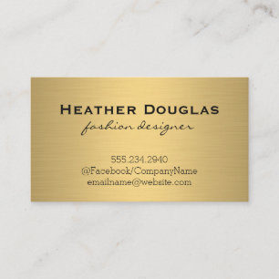 Carte De Visite Lux métallique or