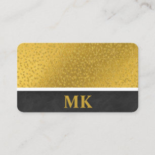 Carte De Visite Lux Texture et Gold Speck   Monogramme