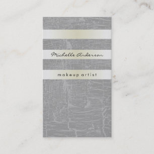 Carte De Visite Lux White Gold Stripes avec Arrière - plan Swank
