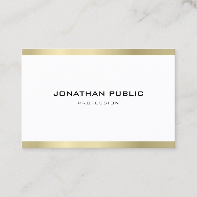 Carte De Visite Luxe à la mode professionnel minimaliste élégant (Devant)