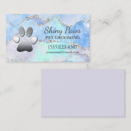 Carte De Visite Luxe Agate Parties scintillant Chien Paw Pet Pet G