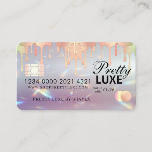 Carte De Visite Luxe Beauté Drity Holographique Style de crédit 