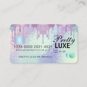 Carte De Visite Luxe Beauté Drity Holographique Style de crédit Bu