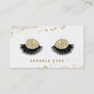 Carte De Visite *~* Luxe Black Gold Grey Eyes Lashes Glam