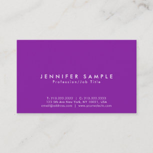 Carte De Visite Luxe créatif moderne violet élégant de salon de