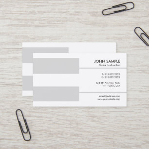 Carte De Visite Luxe d'instruction de leçons de musique de