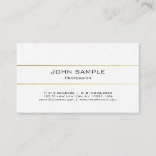 Carte De Visite Luxe d'or moderne minimaliste professionnel élég