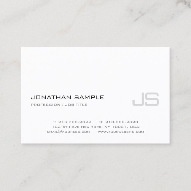 Carte De Visite Luxe élégant à la mode de conception moderne de (Devant)