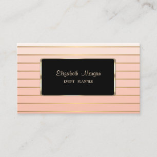 Carte De Visite Luxe Élégant Élégant, Moderne, Rayé