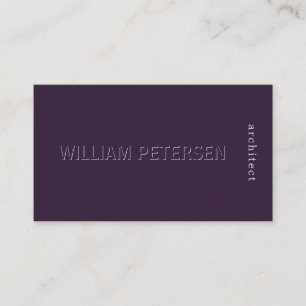 Carte De Visite Luxe élégant matte violet prum professionnel