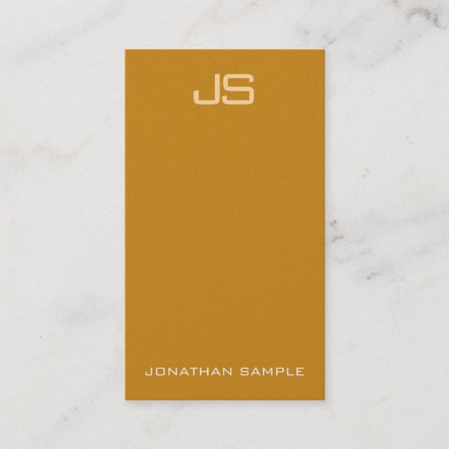Carte De Visite Luxe élégant Monogrammed Premium Pearl Finish (Devant)
