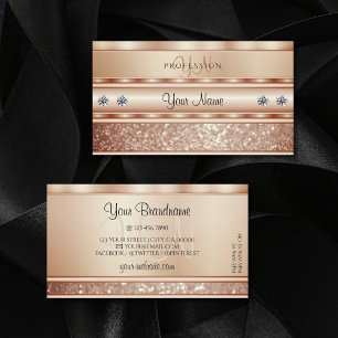 Carte De Visite Luxe étincelle Corail Parties scintillant Diamants
