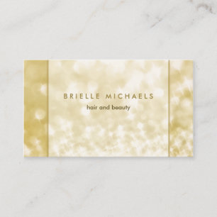 Carte De Visite Luxe FAUX Gold Bokeh Sparkle cheveux et beauté