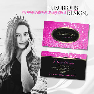 Carte De Visite Luxe Fille rose Parties scintillant étincelante No