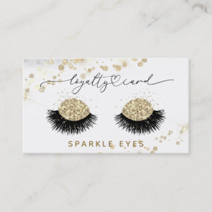 Carte De Visite *~* Luxe Glam QR LOGO Gold Eyes Loyauté