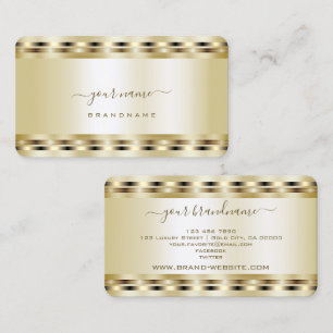 Carte De Visite Luxe Gold Effet couleurs Professionnel et élégant