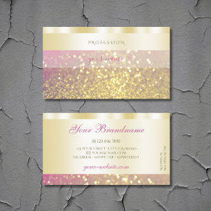Carte De Visite Luxe Gold Rose violet Parties scintillant mousseus
