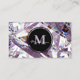 Carte De Visite Luxe Lavender Crystal Jewel Gem Design