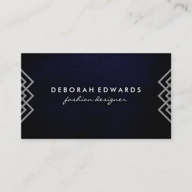 Carte De Visite Luxe Lignes géométriques Texture chic (Devant)
