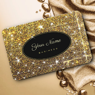 Carte De Visite Luxe Lumineuse Parties scintillant dorée Glam Étoi