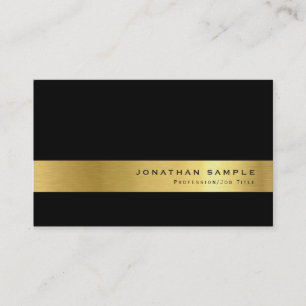 Carte De Visite Luxe mat UV d'or de signature élégante de regard