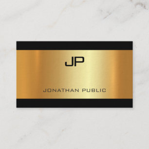 Carte De Visite Luxe moderne de luxe glam Gold Premium épais