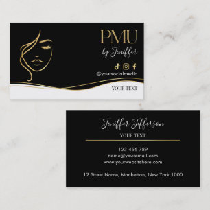 Carte de visite Luxe Noir & Or PMU